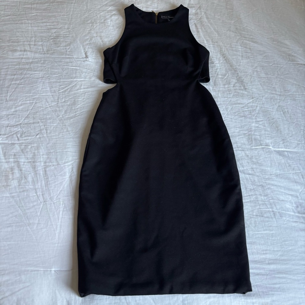 Karina Grimaldi High Neck Sleeveless Side Cutout Black Dress • Size Small